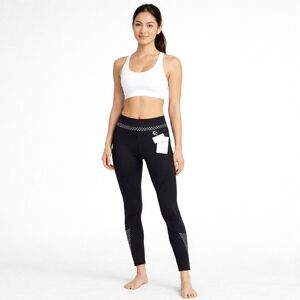 NWT Athleta Miles Compression Leggings XS Black Reflective Running Yoga